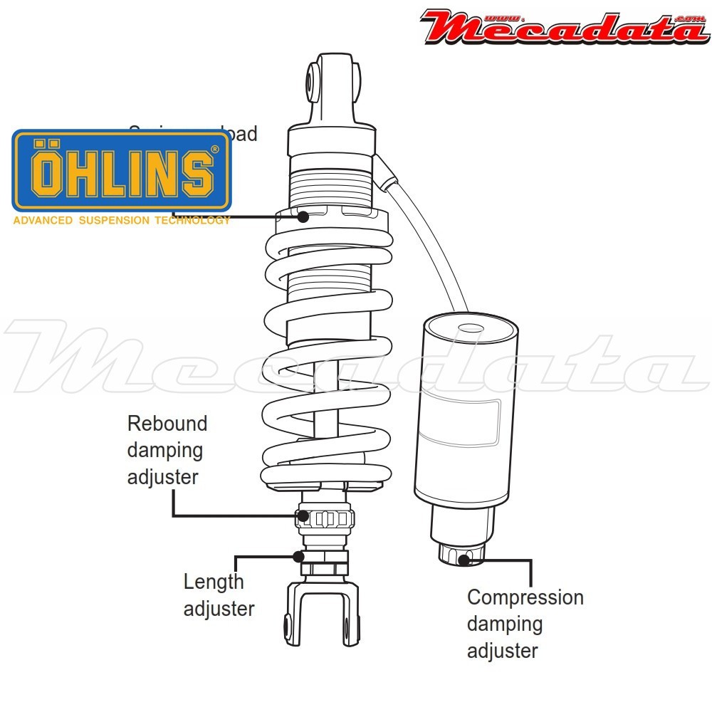 Amortisseur Ohlins KAWASAKI NINJA 300 (2013-2016) KA 841 (S36HR1C1L)