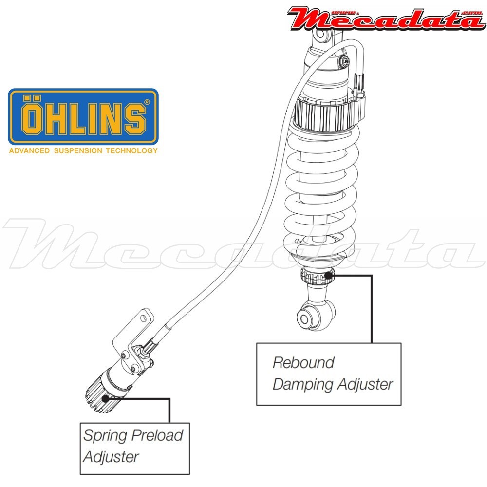 Amortisseur Ohlins KAWASAKI Z 1000 (2014-2015) KA 434 (S46DR1S)