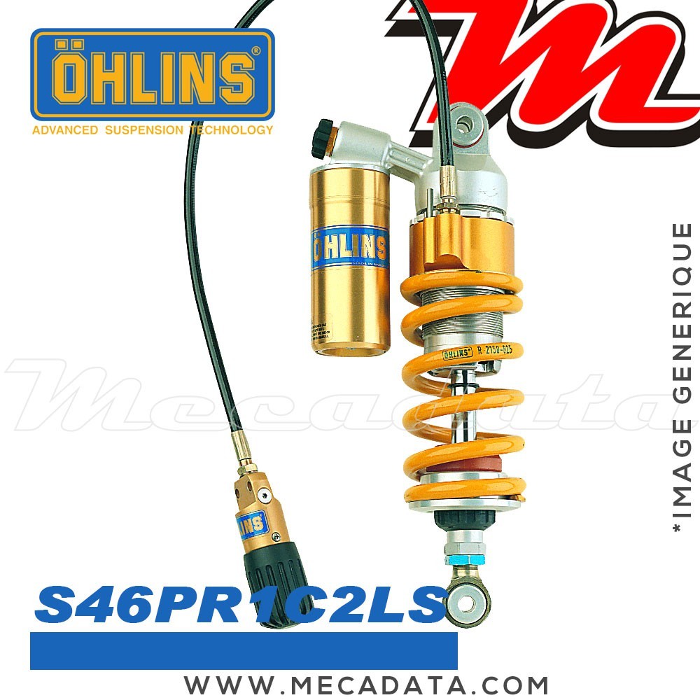 Amortisseur Ohlins KAWASAKI ZX 10 R (2004-2005) KA 345 (S46PR1C2LS)