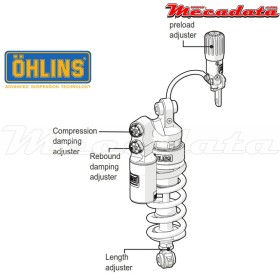 Amortisseur Ohlins KAWASAKI ZX 10 R (2011-2015) KA 360 TTX GP (T36PR1C1LS)
