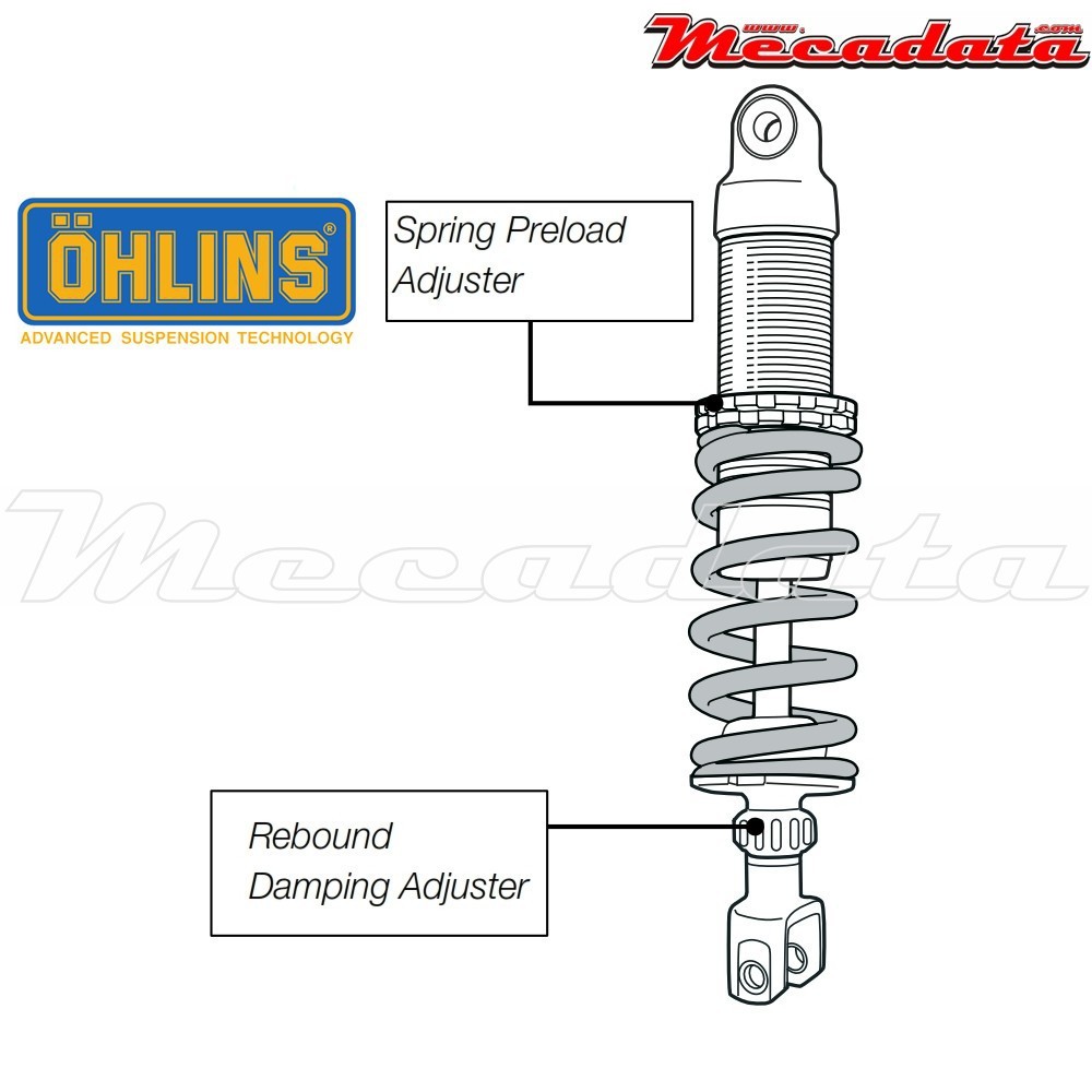 Amortisseur Ohlins KAWASAKI Z 750 (2007-2012) KA 009 (S46DR1)