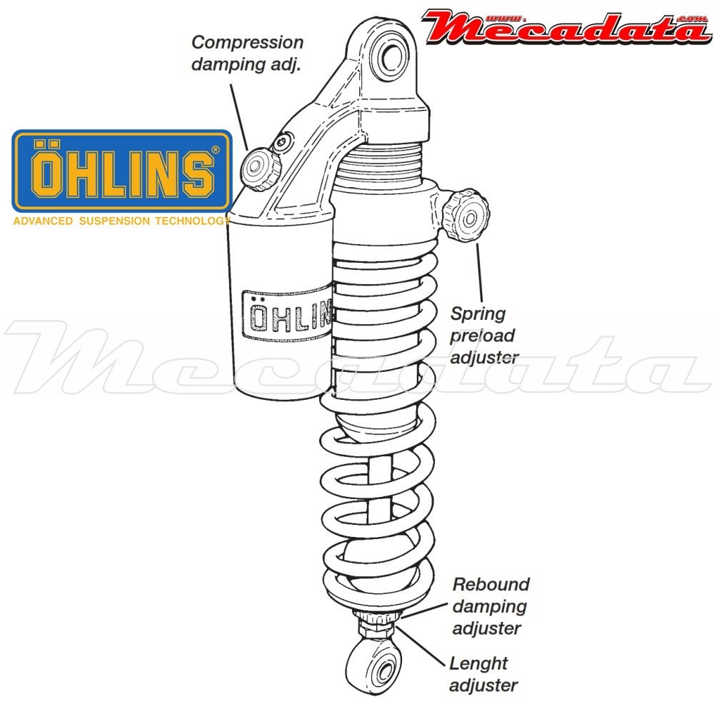 Amortisseur Ohlins KAWASAKI Z 750 L (1982-1985) KA 147 PFP (S36PR1C1LB)