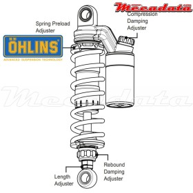 Amortisseur Ohlins KAWASAKI ZEPHYR 1100 (1992-2001) KA 965 (S36PR1C1L)