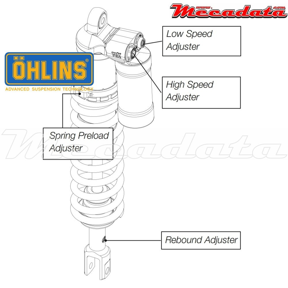 Amortisseur Ohlins KTM SX 125 (2012-2012) KT 1393 PFP TTX (T44PR1C2)