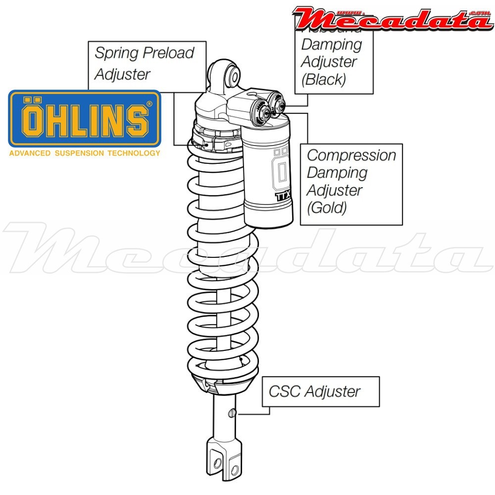 Amortisseur Ohlins KTM EXCF 450 (2009-2011) KT 1184 PFP TTX (T44PR1C1Q1)