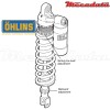 Amortisseur Ohlins SUZUKI RMZ 250 (2004-2004) SU 493 PFP (S46PR1C2)