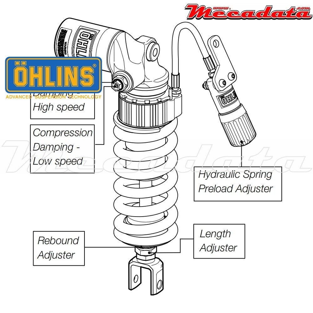 Amortisseur Ohlins SUZUKI GSX R 1300 HAYABUSA (2008-2015) SU 718 PFP (S46PR1C2LS)