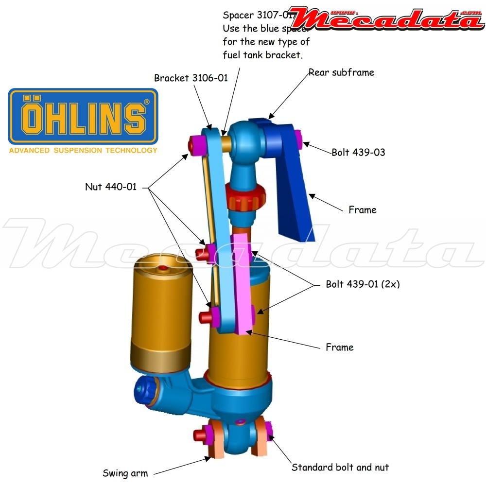 Amortisseur Ohlins SUZUKI TL 1000 S (1997-1998) SU 805 (S46PR1C1)
