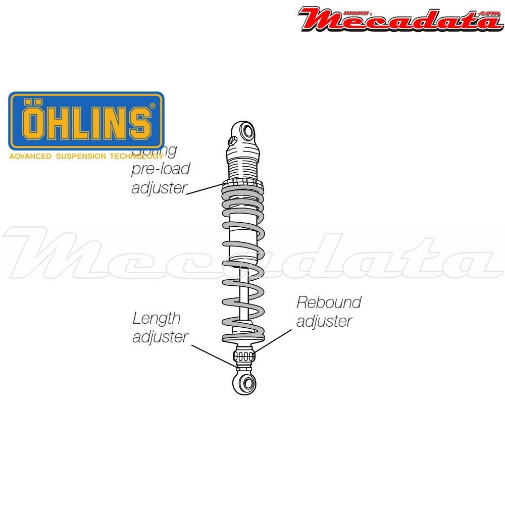 Amortisseur Ohlins TRIUMPH THRUXTON 900 (2004-2016) TR 538 (S36DR1L)