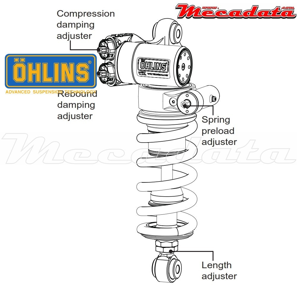 Amortisseur Ohlins TRIUMPH DAYTONA 675 R (2013-2015) TR 361 TTX GP (T36PR1C1LB)