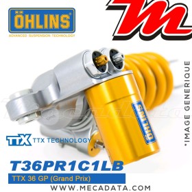 Amortisseur Ohlins TRIUMPH DAYTONA 675 (2006-2012) TR 362 TTX GP (T36PR1C1LB)