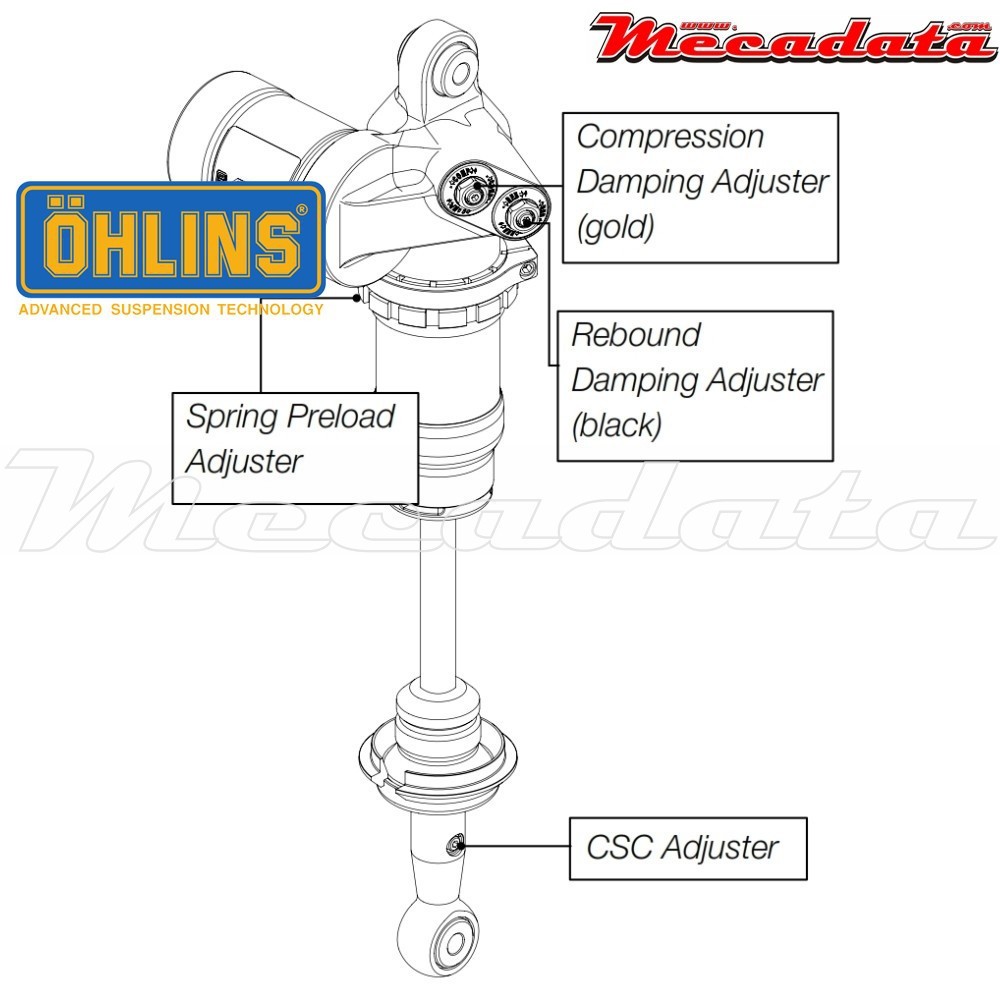 Amortisseur Ohlins YAMAHA YZF 450 (2010-2013) YA 1194 PFP TTX (T44PR1C1)