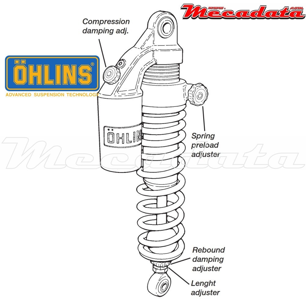 Amortisseur Ohlins YAMAHA XJR 1200 (1995-1998) YA 139 PFP (S36PR1C1LB)
