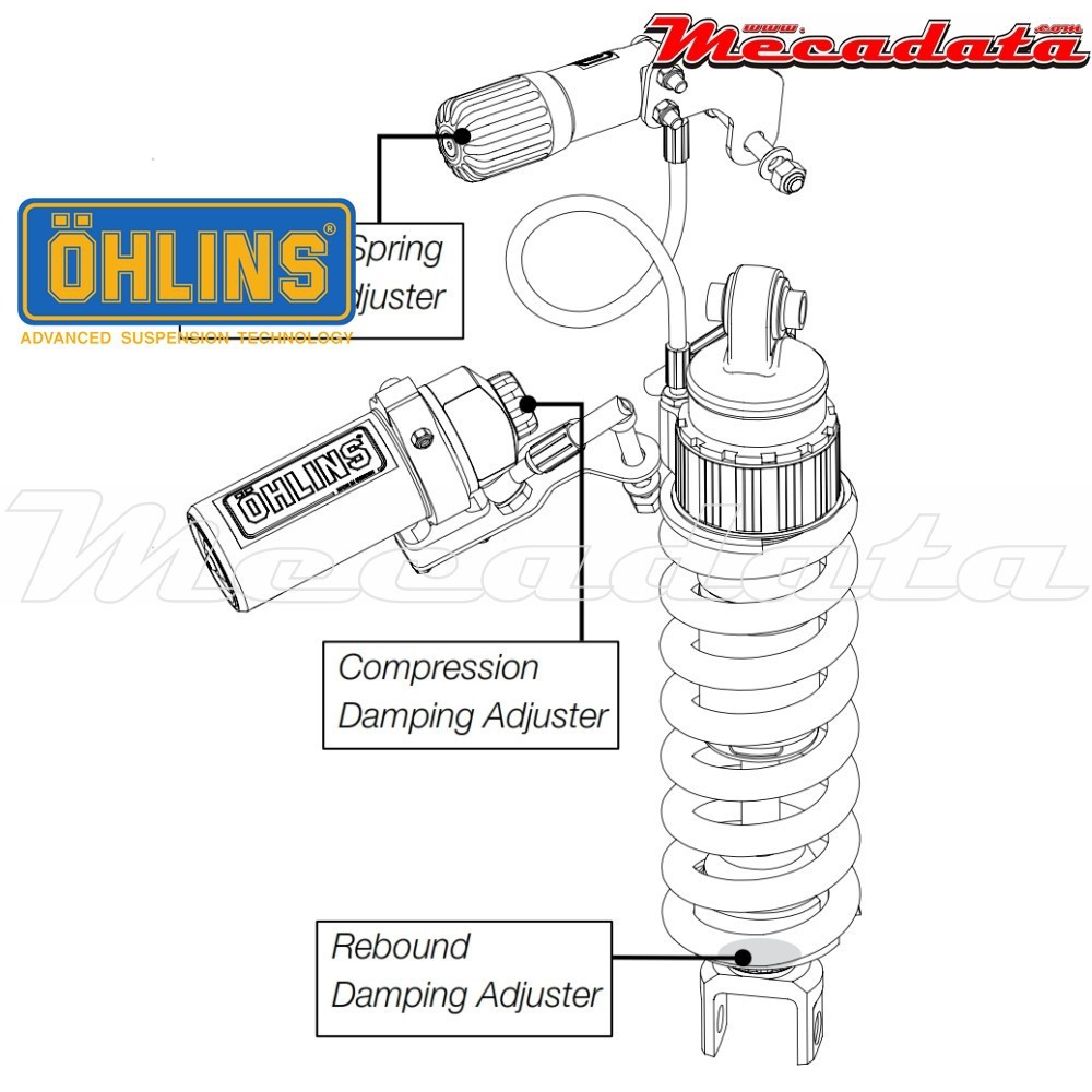 Amortisseur Ohlins YAMAHA XT 1200 Z SUPER TENERE (2010-2016) YA 013 (S46HR1C1S)