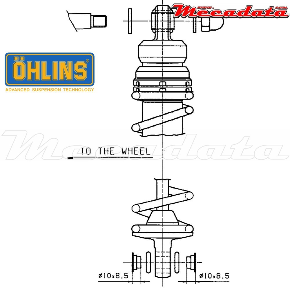 Amortisseur Ohlins YAMAHA XS 400 (1977-1984) YA 337 PFP (S36P)