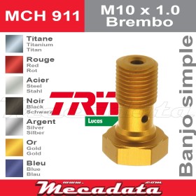 Vis à tête creuse M10 x 1,0 BremboTRW Lucas MCH 911