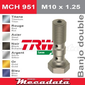 Vis à tête creuse M10 x 1,25TRW Lucas MCH 951