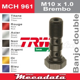 Vis à tête creuse M10 x 1,0 BremboTRW Lucas MCH 961