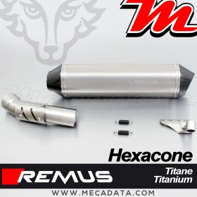 Silencieux d'échappement - BMW R1200 GS Adventure 2010-2012 - REMUS Hexacone - avec Catalyseur