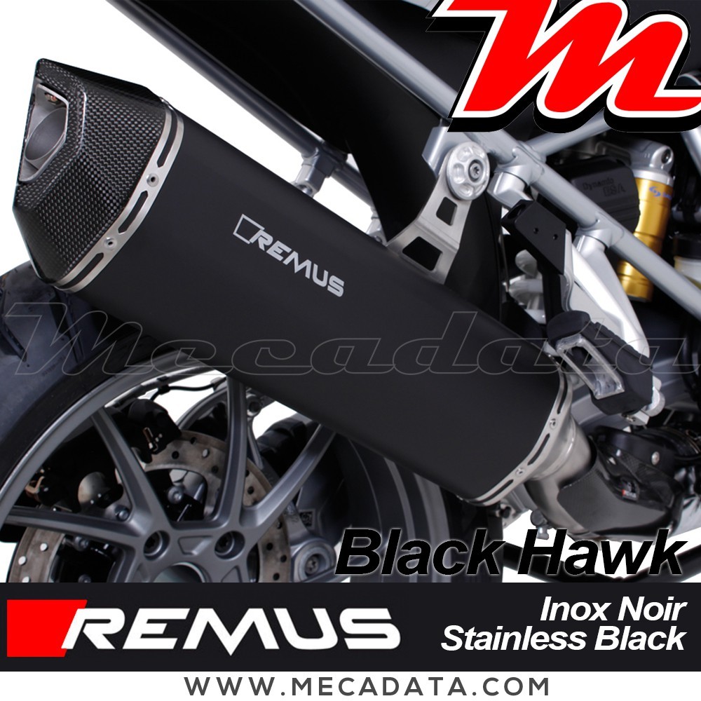 Silencieux d'échappement - BMW R 1200 GS Adventure 2016-2018 - REMUS Black Hawk