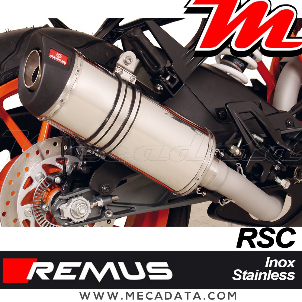 Silencieux Pot échappement Remus RSC KTM 125 Duke 11+, 125 RC 14+, 200 Duke 12+ et 200 RC 14+