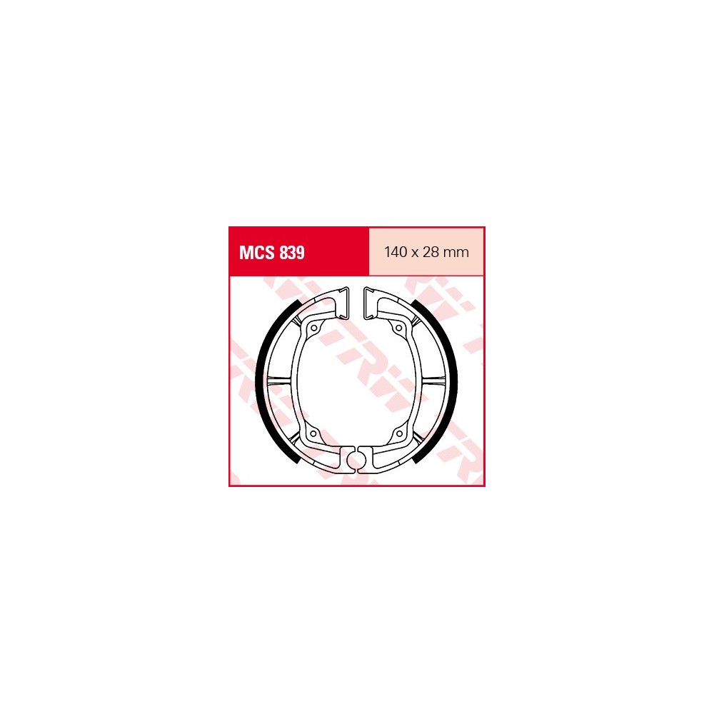 Mâchoires de frein Arrière ~ Honda NVS 50 Today 2003-2009 ~ TRW Lucas MCS 839