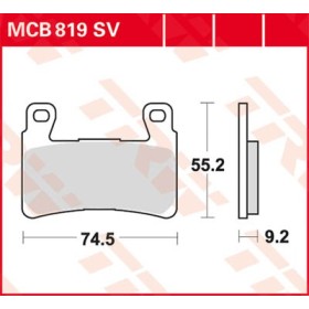 Plaquettes de frein Avant ~ Honda CB 400 Super Four NC39 1999-2003 ~ TRW Lucas MCB 819