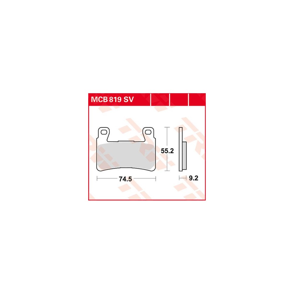 Plaquettes de frein Avant ~ Honda CB 400 Super Four NC39 1999-2003 ~ TRW Lucas MCB 819