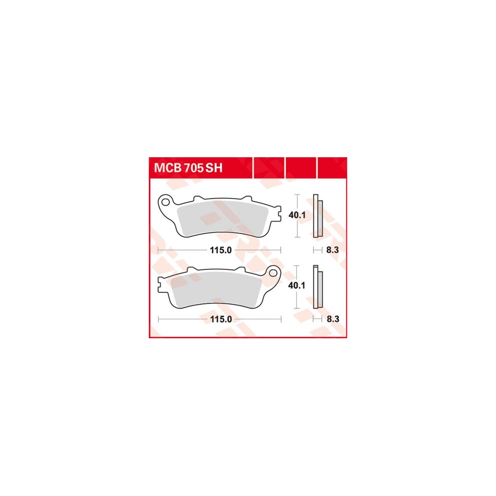 Plaquettes de frein Arrière ~ Honda XL 1000 VA Varadero ABS SD02 2004-2010 ~ TRW Lucas MCB 705