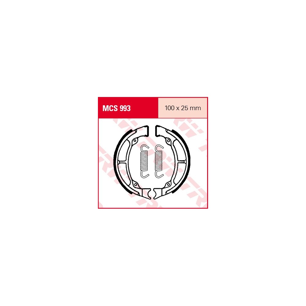 Mâchoires de frein Arrière ~ Hyosung 50 Super Cab Plus SB50 1998+ ~ TRW Lucas MCS 993