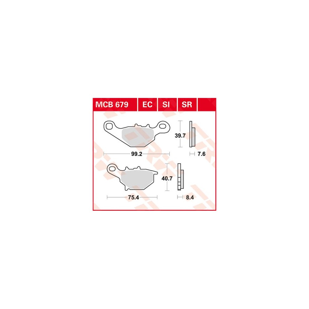 Plaquettes de frein Avant ~ Suzuki AN 125 CF42A 1995-2000 ~ TRW Lucas MCB 679 SR