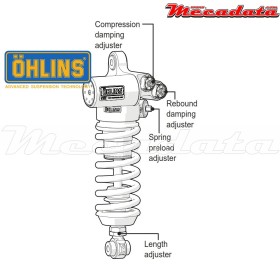 Amortisseur Ohlins APRILIA RSV 4 R APRC (2009-2016) AP 360 TTX GP (T36PR1C1LB) - Arrière