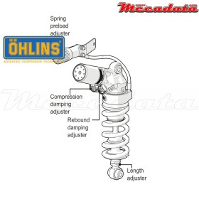 Amortisseur Ohlins HONDA CBR 1000 RR SP (2014-2017) HO 360 TTX GP (T36PR1C1LS) - Arrière