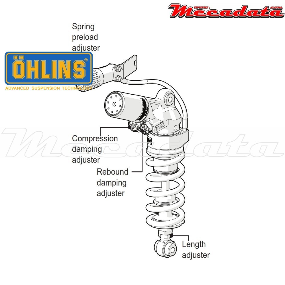 Amortisseur Ohlins HONDA CBR 1000 RR SP (2014-2017) HO 360 TTX GP (T36PR1C1LS)  - Arrière