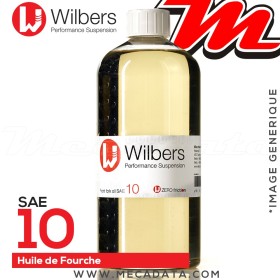 Huile de Fourche Moto Wilbers SAE 10 - Quantite : 1x Litre