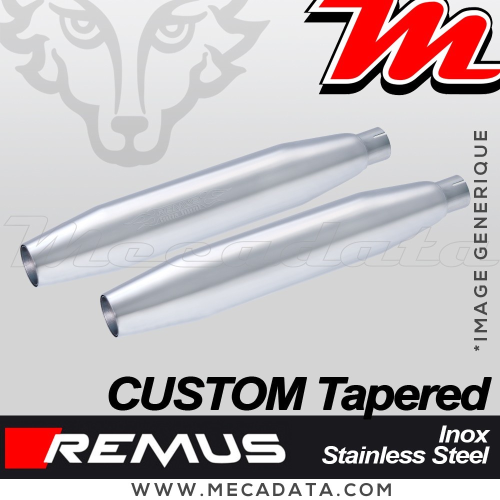 Paire de silencieux Pot d'échappement Triumph Thruxton 2007-2014 REMUS Custom Tapered