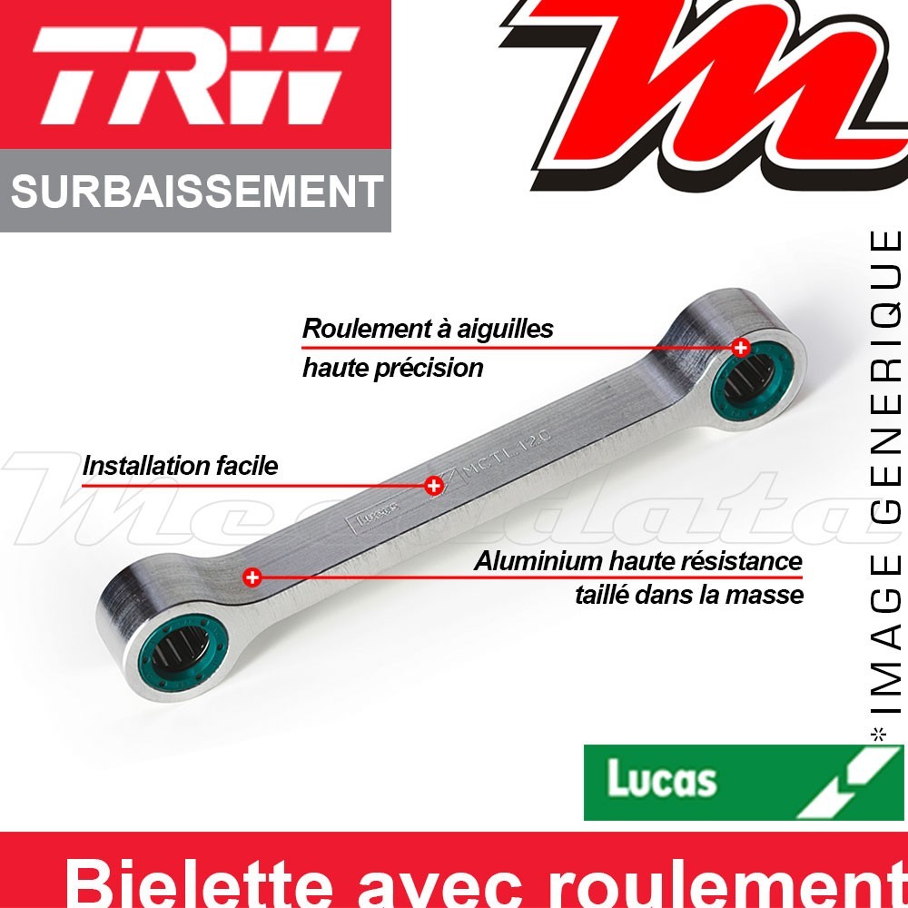 Kit de Rabaissement (Surbaissement) TRW Lucas - 30 mm YAMAHA YZF 1000 R1 (RN09)2002 - 2003