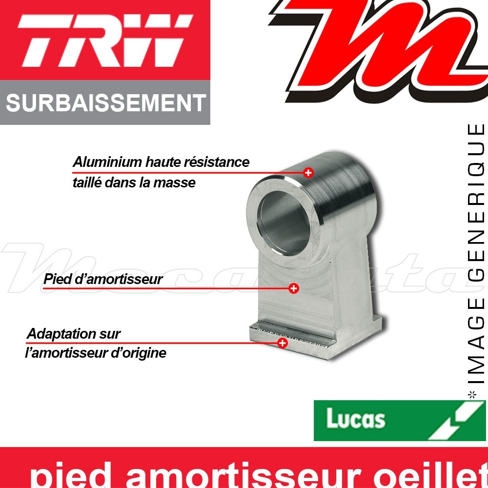 Kit de Rabaissement (Surbaissement) TRW Lucas - 30 mm HONDA XR 125 L (JD19)2003 +