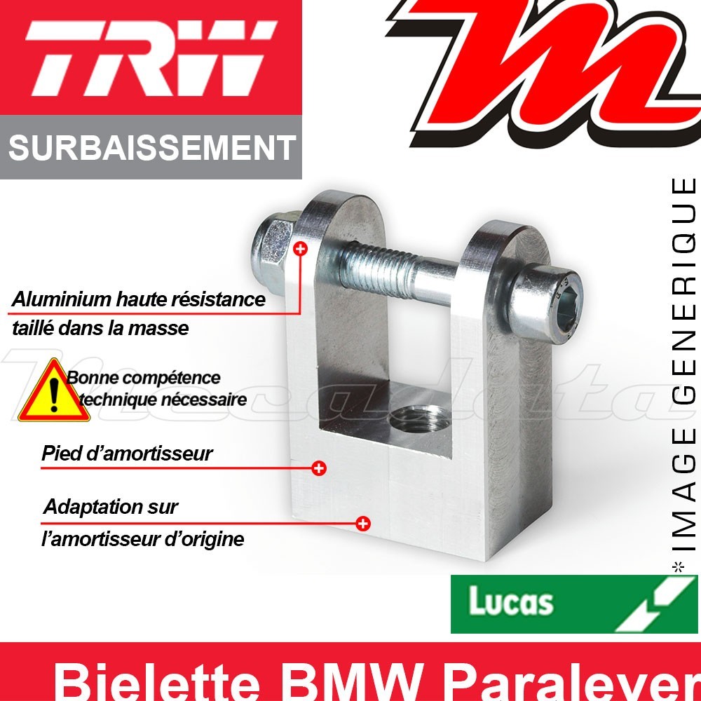 Kit de Rabaissement (Surbaissement) TRW Lucas - 25 mm KAWASAKI 650 VERSYS (LE650C (C,D))2010 +