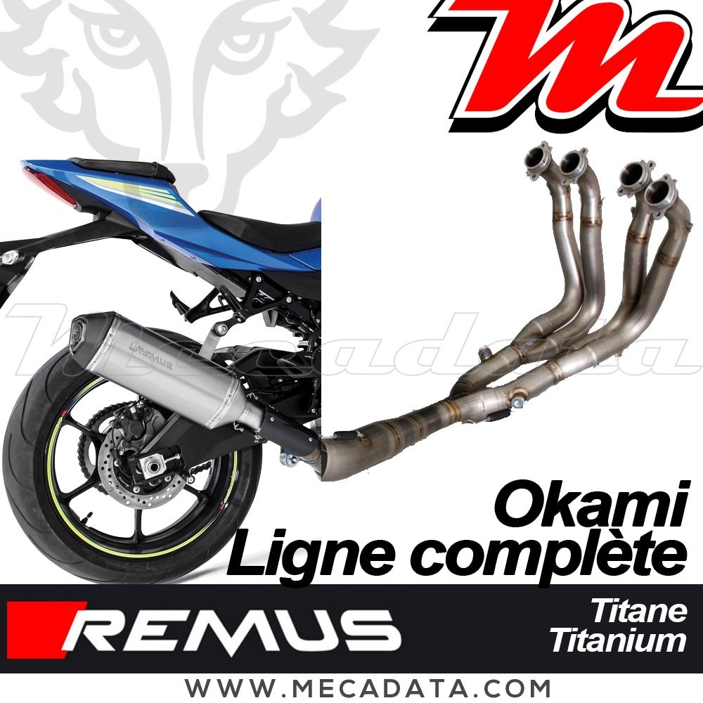 Ligne Complète Pot d'échappement REMUS Okami Full titane Suzuki GSX-R 1000 2017+