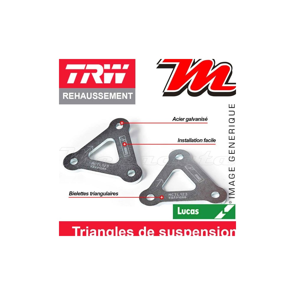 Kit de Rehaussement TRW Lucas - 30 mm KAWASAKI Z 1000 (ZRT00D/ZRT00E) 2010 +