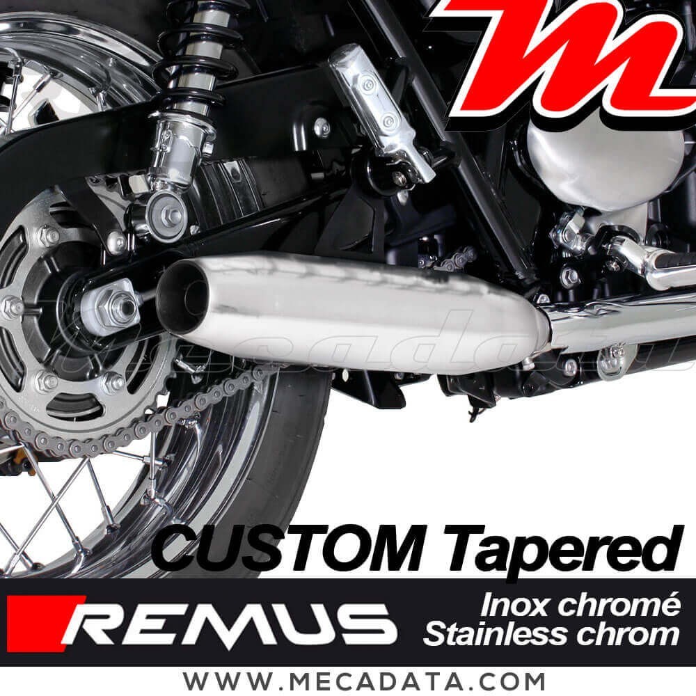 Paire de silencieux Pot d'échappement REMUS Custom Tapered Triumph Bonneville T100 2017 - 2020 Triumph Bonneville T100 black 201
