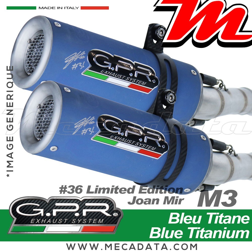 Silencieux Pot d'échappement GPR M3 JOAN MIR LIMITED EDITION SUZUKI GSX-R 1000 2009 - 2011