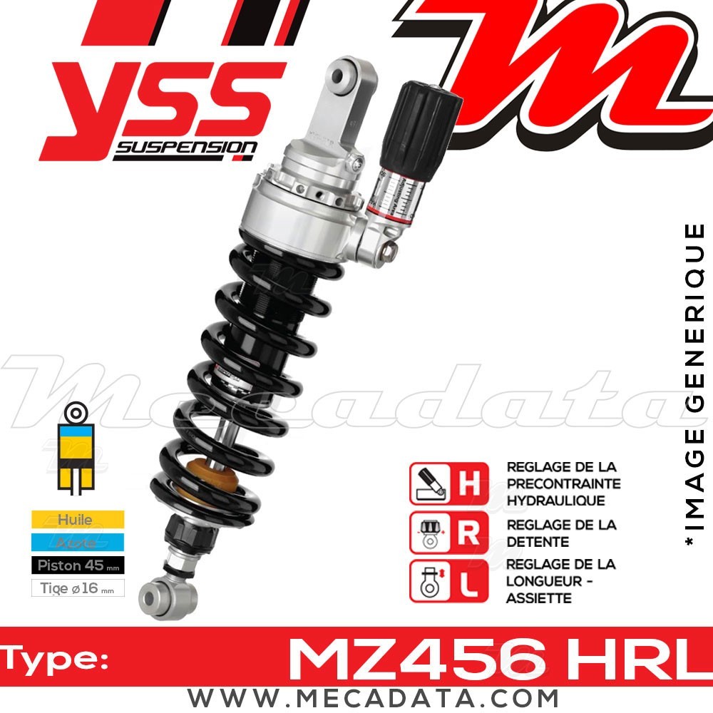 Amortisseur BMW F 650 (800) GS ABS (E8GS/K72) 2012 ~ YSS MZ456 HRL