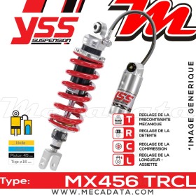 Amortisseur Kawasaki ER-6N 650 D ABS (ER650CDDA) 2010 ~ YSS MX456 TRC