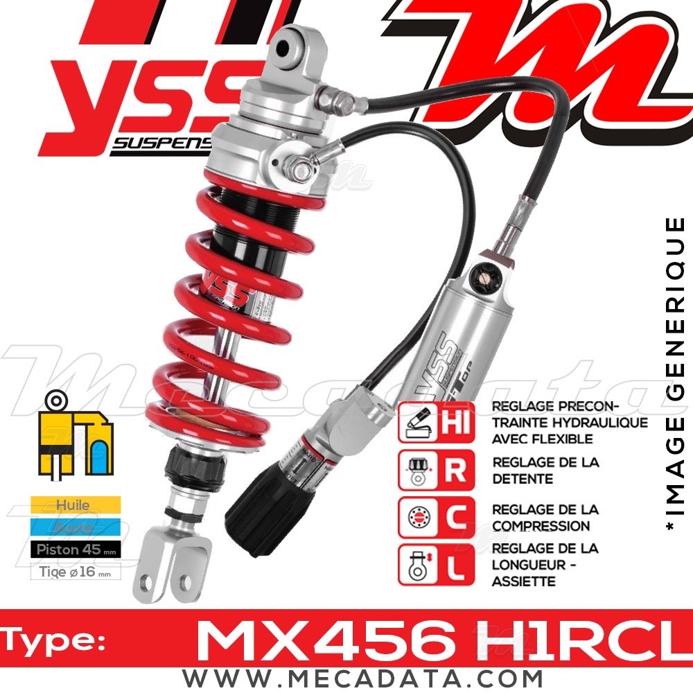 Amortisseur Suzuki DL 650 U3 V-Strom (B12111) 2006 ~ YSS MX456 H1R