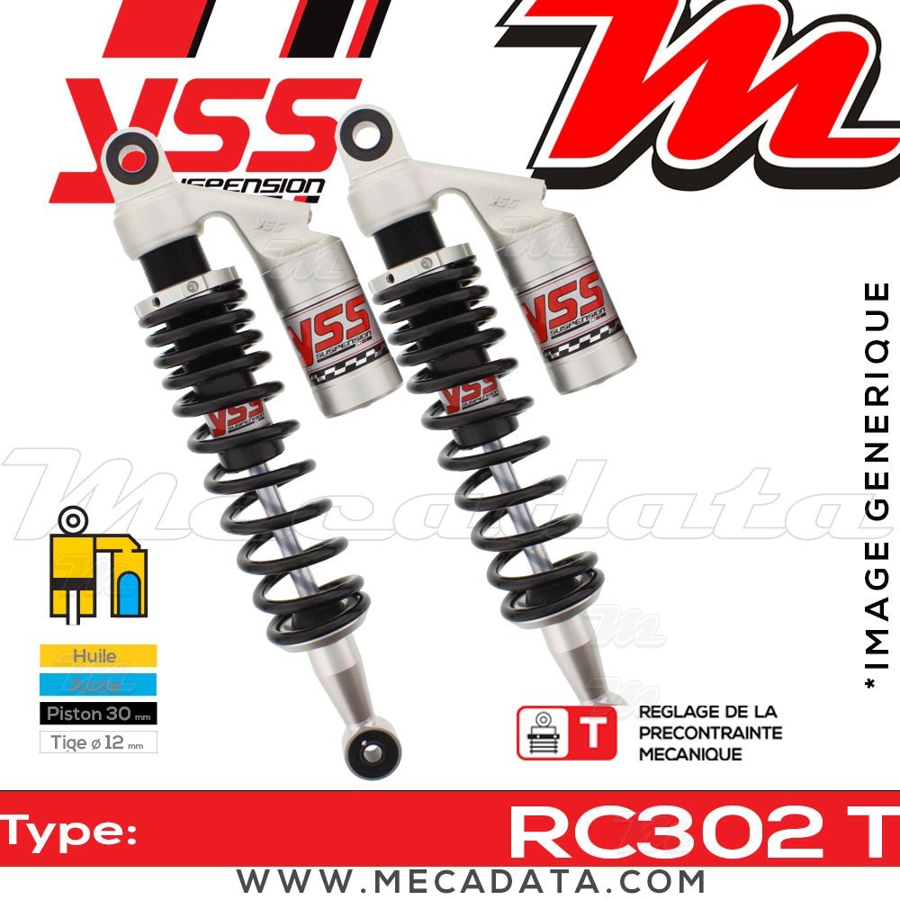 Amortisseur Yamaha XJR 400 R (4HM) 1995 ~ YSS RC302 T