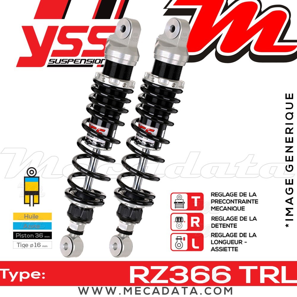 Amortisseur Yamaha XJR 400 R (4HM) 1995 ~ YSS RZ366 TRL