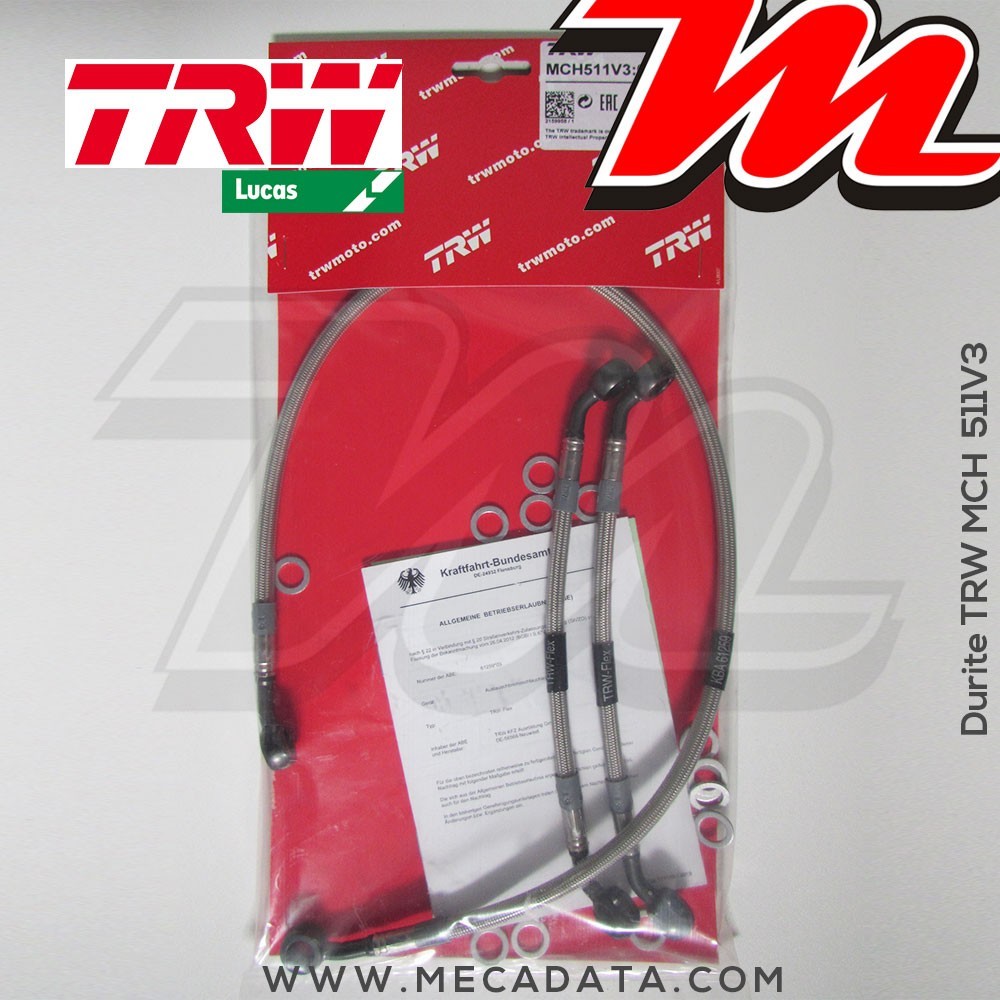 Durites de frein ~ BMW K 100 1000 RS (16 V) ohne ABS 1990-1992 ~ TRW-Lucas MCH 511 V3 - Avant 
