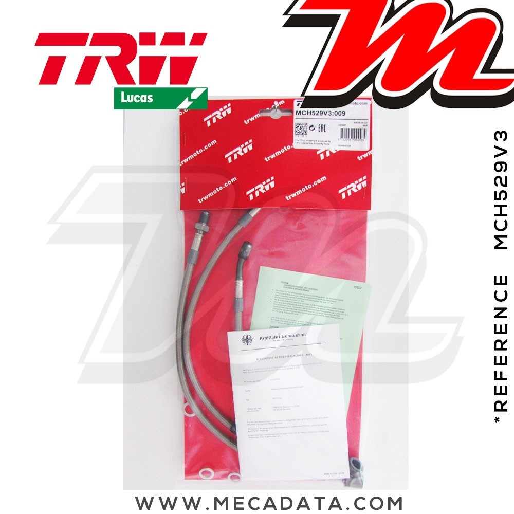 Durites de frein ~ BMW K 100 1000 RT 1983-1989 ~ TRW-Lucas MCH 529 V3 - Avant 